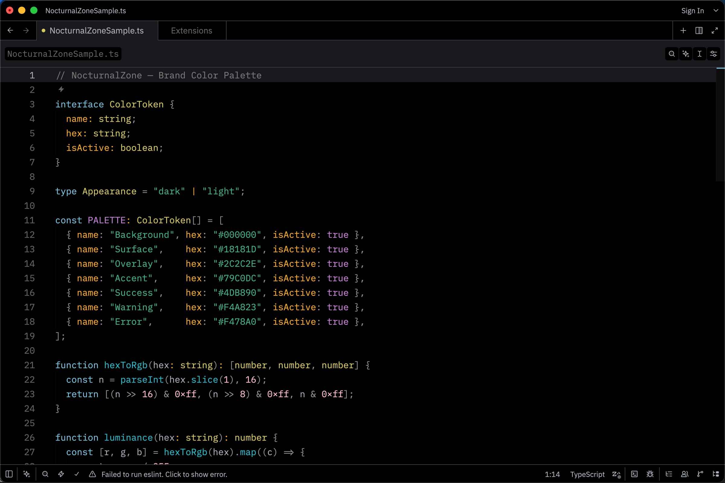 NocturnalZone Zed Theme